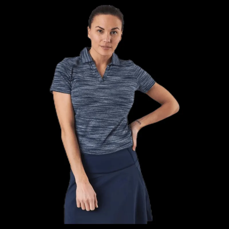 Puma Golf Heather Slub Polo Blue Blå