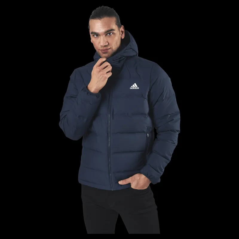 adidas Helionic Down Hooded Jacket Legend Ink Svart Best