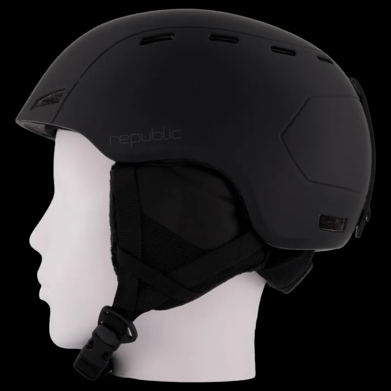 Republic Helmet R510 Black Svart Clearance