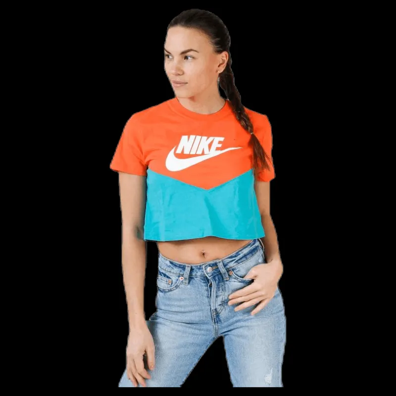 Sale Nike Heritage SS Top /Turquoise Orange