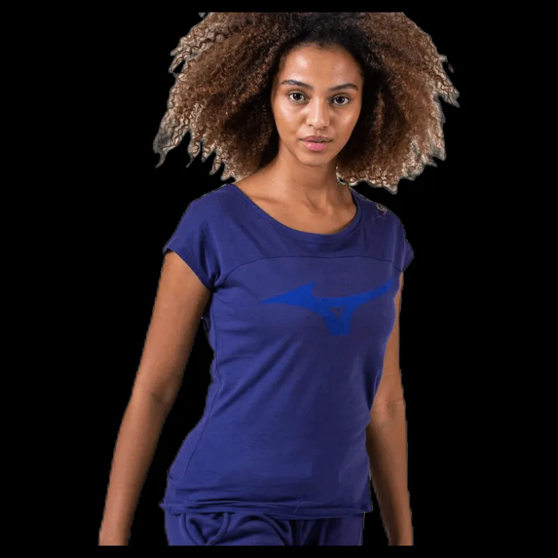 Mizuno Heritage Tee Purple Blå Outlet