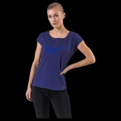 Mizuno Heritage Tee Purple Blå Outlet