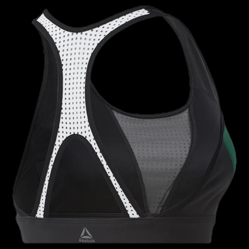Reebok Hero Racer Padded Bra Green/Black Svart Sale