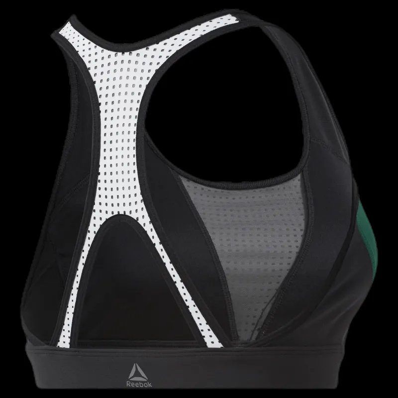 Reebok Hero Racer Padded Bra Green/Black Svart Sale