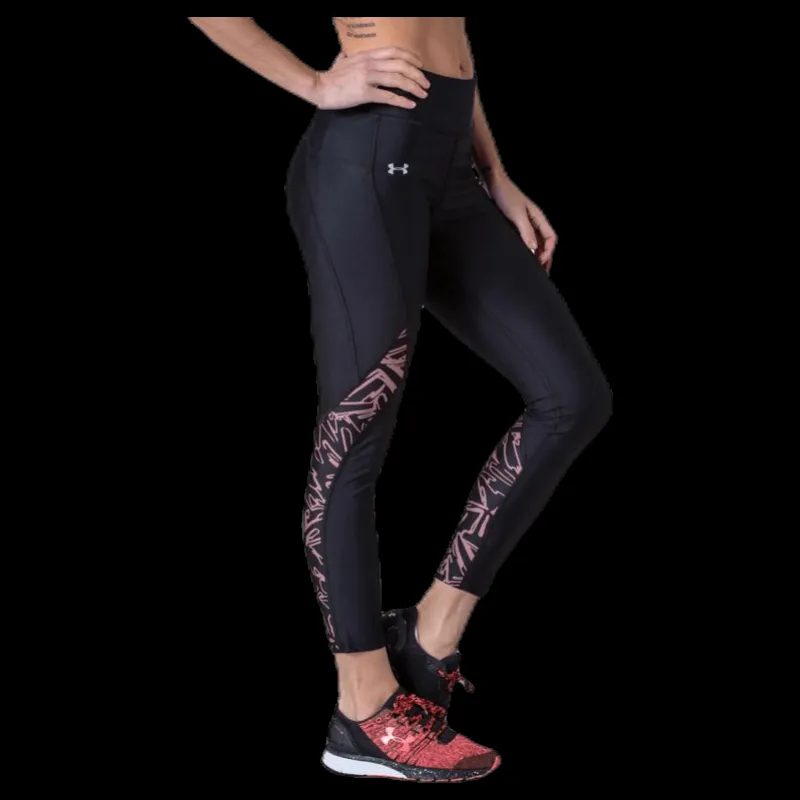Under Armour HG Armour Printed Panel Ankle Crop Black Svart