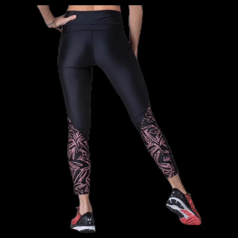 Under Armour HG Armour Printed Panel Ankle Crop Black Svart