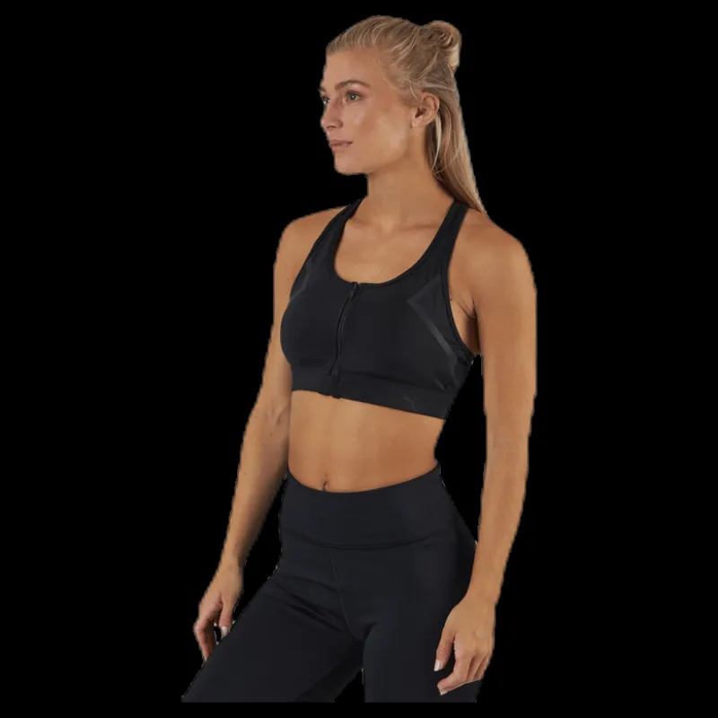 Online Puma High Impact Front Zip Bra Black Svart