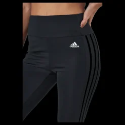 Online adidas High Rise 3-Stripes 7/8 Tights Black / White Svart