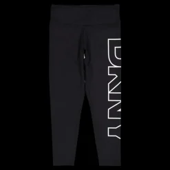 DKNY Sport High Waist 7/8 Exploded Logo L Black/ White Svart och Vit Discount