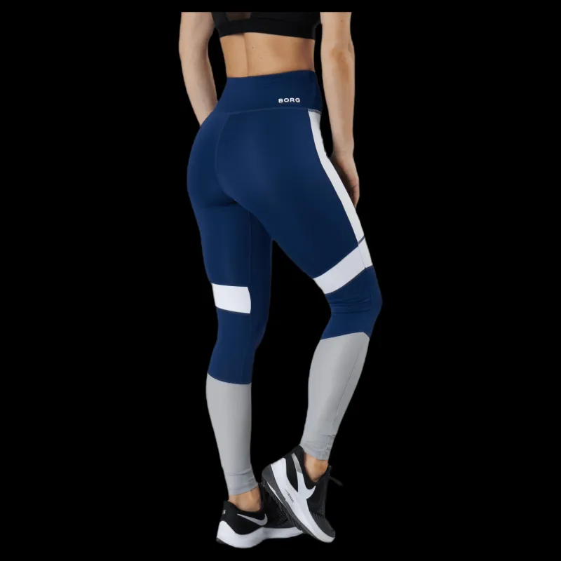 Björn Borg High Waist Block Tight Blue Blå Discount