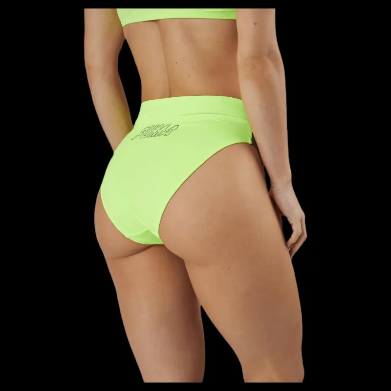 Puma High Waist Brief Yellow Grön