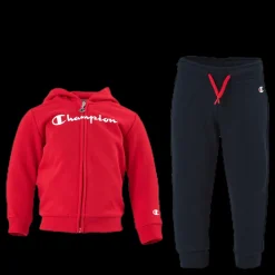 Clearance Champion Hooded Full Zip Suit Junior Red Röd