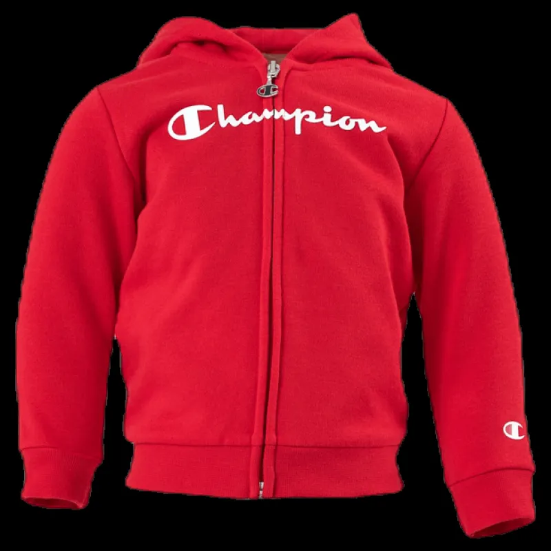 Clearance Champion Hooded Full Zip Suit Junior Red Röd