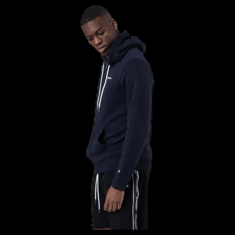 New Champion Hooded Full Zip Sweatshirt Blue Blå