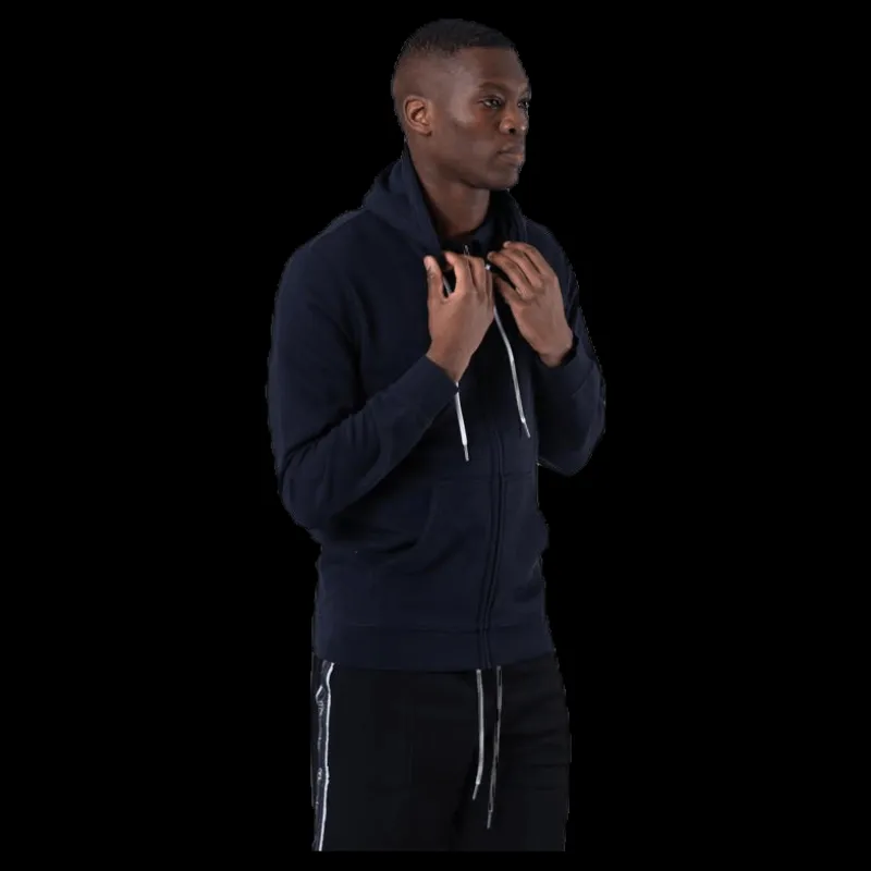 New Champion Hooded Full Zip Sweatshirt Blue Blå