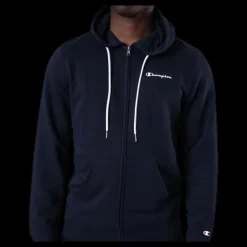 New Champion Hooded Full Zip Sweatshirt Blue Blå