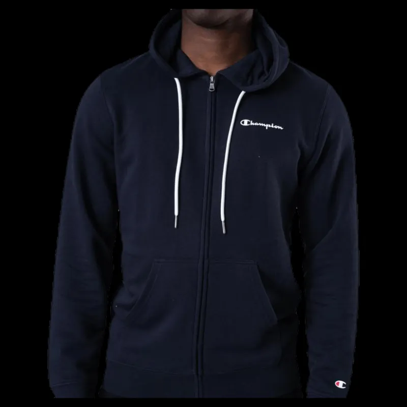 New Champion Hooded Full Zip Sweatshirt Blue Blå