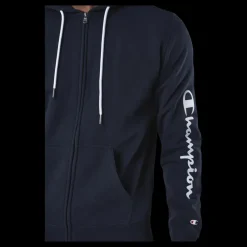 Clearance Champion Hooded Full Zip Sweatshirt Blue Blå