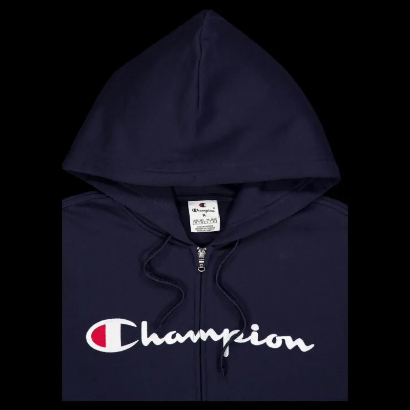 Champion Hooded Full Zip Sweatshirt Sky Captain Blå Clearance