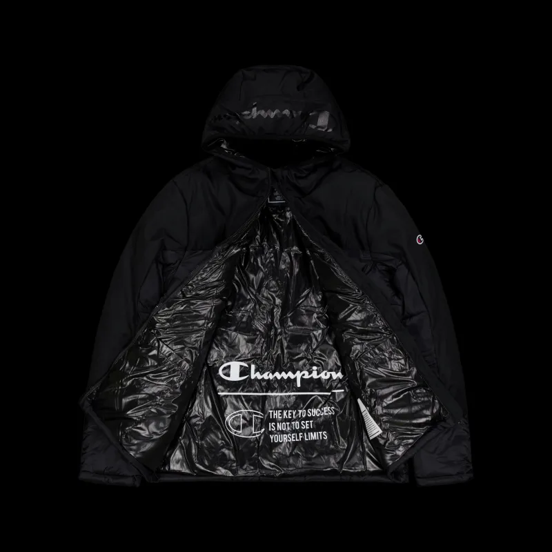 Champion Hooded Jacket Black Beauty Svart Best