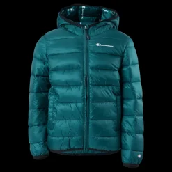 Champion Hooded Jacket Rain Forest Blå Hot