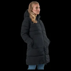Clearance Champion Hooded Polyfilled Jacket Black Svart