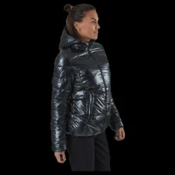 Champion Hooded Polyfilled Jacket Black Svart Best