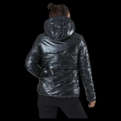 Champion Hooded Polyfilled Jacket Black Svart Best