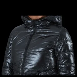 Champion Hooded Polyfilled Jacket Black Svart Best