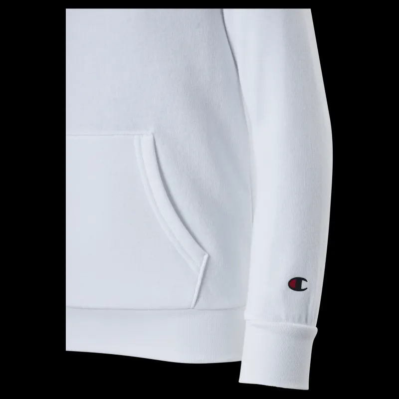 Champion Hooded Sweatshirt White Vit New