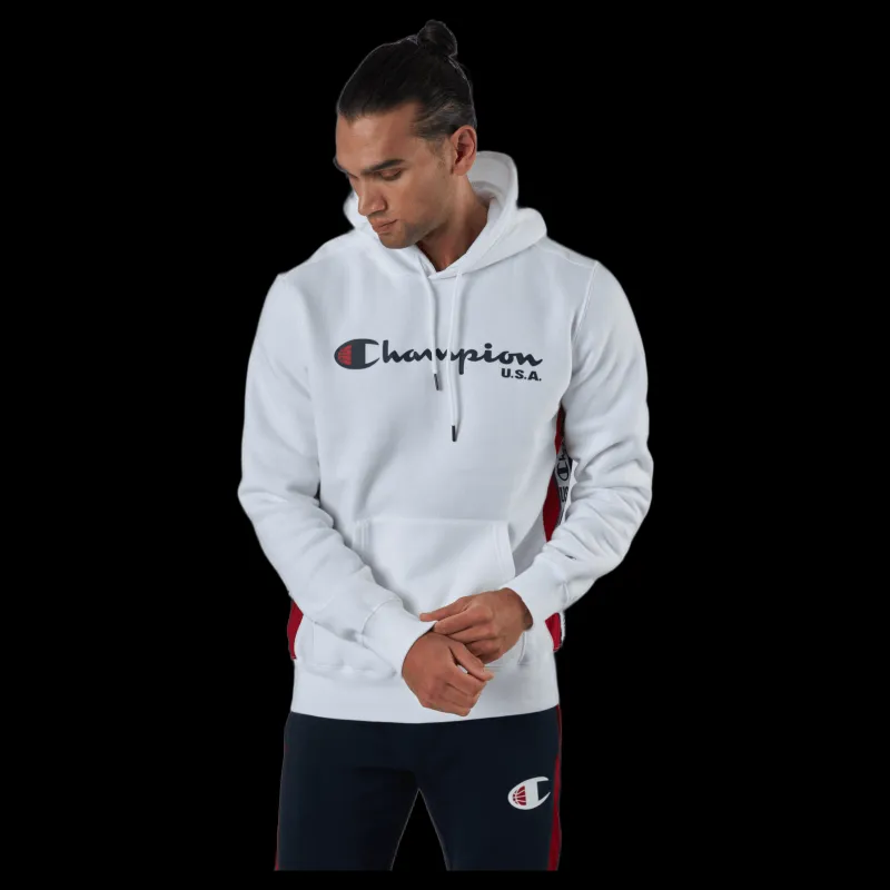 Champion Hooded Sweatshirt White Vit Best