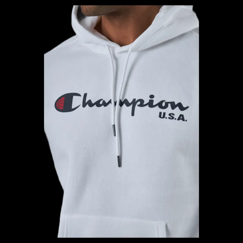 Champion Hooded Sweatshirt White Vit Best