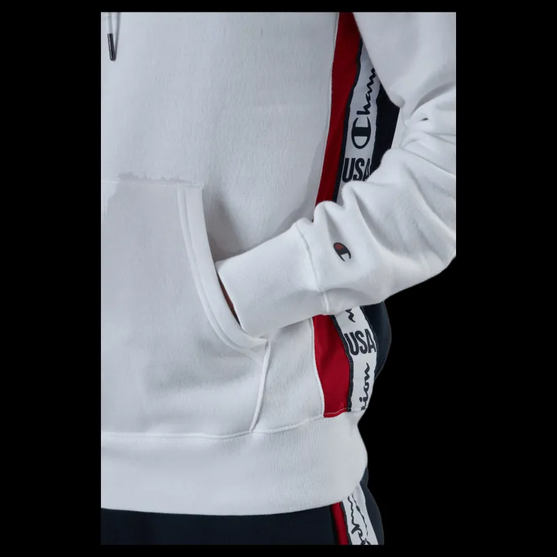Champion Hooded Sweatshirt White Vit Best