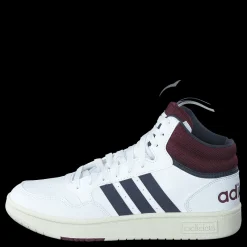 Sale adidas Hoops 3.0 Mid Lifestyle Basketball Classic Vintage Shoes Cloud White / Shadow Navy / Shadow Red Vit