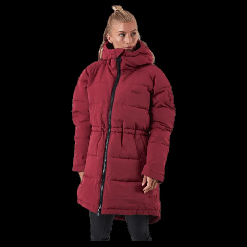 Hot Svea Hourglass Puffer Jacket Red Röd