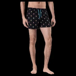 Clearance Happy Socks Hula Swim Shorts Black Svart