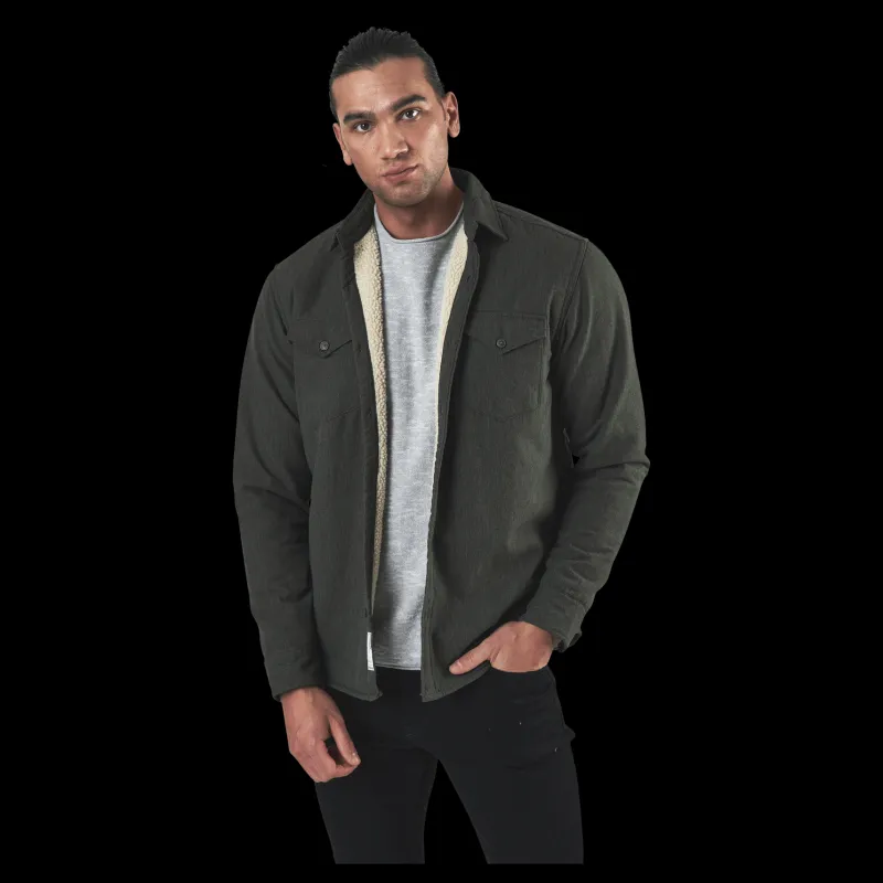 New Jack & Jones Hunter Check Overshirt L/S Black Svart
