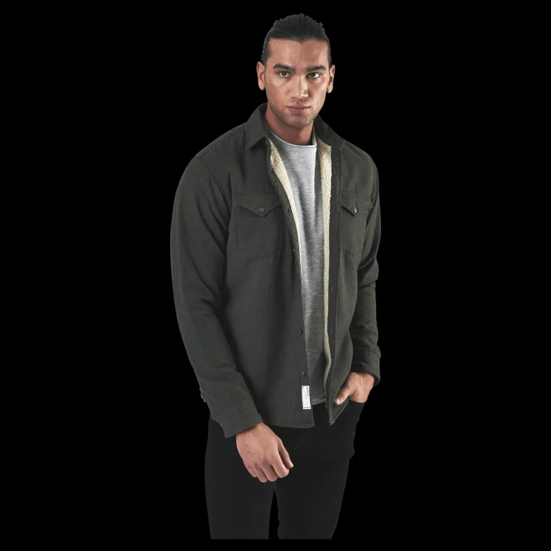 New Jack & Jones Hunter Check Overshirt L/S Black Svart
