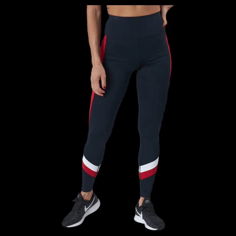 Clearance Tommy Hilfiger Sport Hw Chevron Legging Blue Blå
