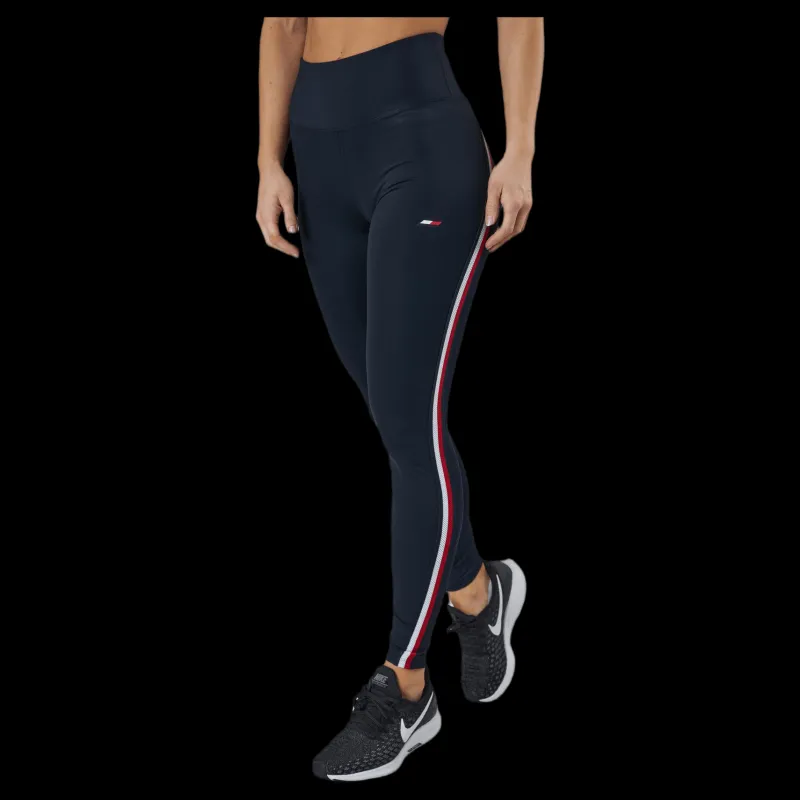 Hot Tommy Hilfiger Sport Hw Tape Legging Blue Blå