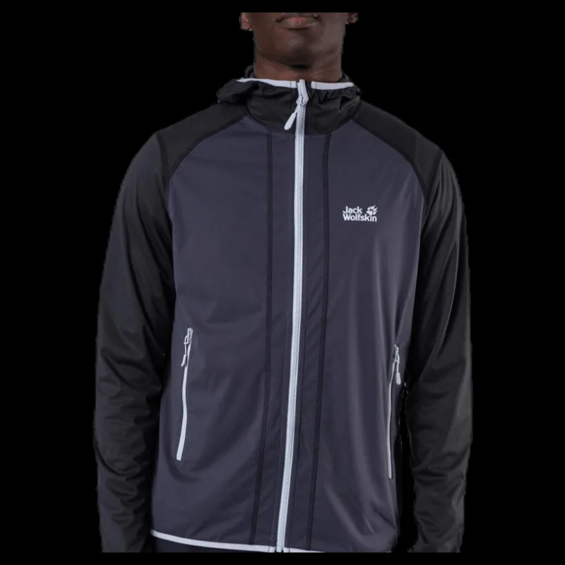 Jack Wolfskin Hydro Hooded Light Jacket Grey Grå Outlet