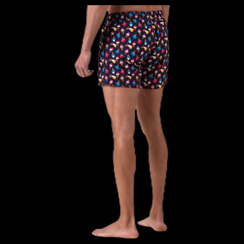Clearance Happy Socks Ice Cream Swim Shorts Blue Blå
