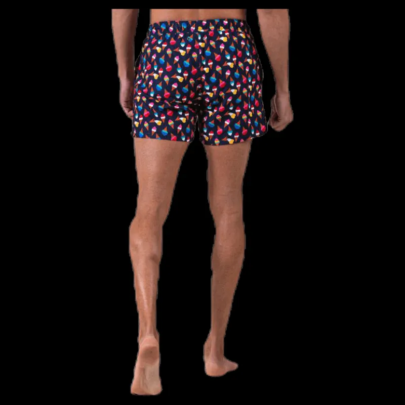 Clearance Happy Socks Ice Cream Swim Shorts Blue Blå