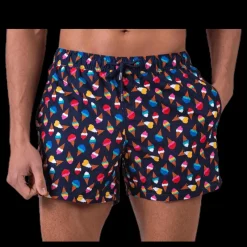 Clearance Happy Socks Ice Cream Swim Shorts Blue Blå