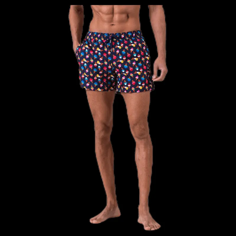 Clearance Happy Socks Ice Cream Swim Shorts Blue Blå