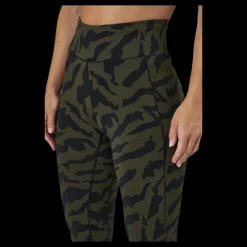 Online Casall Iconic Printed 7/8 Tights Escape Green Flerfärgad