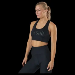 Sale Casall Iconic Wool Sports Bra Black Logo Svart