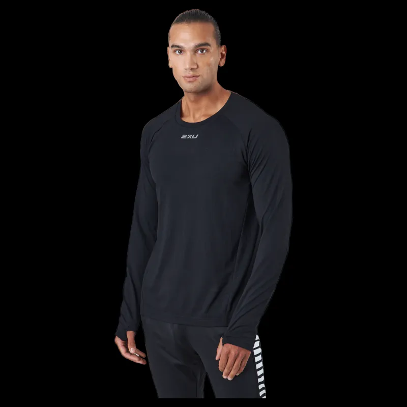 2XU Ignition Base Layer L/s Black/silver Reflective Svart Discount