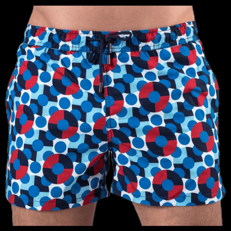 Happy Socks Illusion Dot Swim Shorts Blue Blå Online