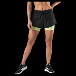 Discount adidas 2In1 Short Black/Yellow Svart